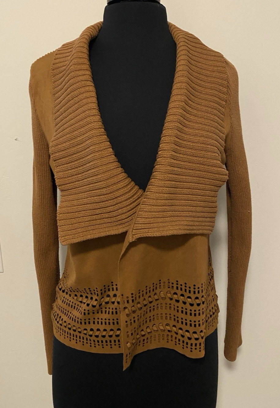 Christopher & Banks Womens Boho Cardigan Size Medium Brown Western Cowgirl